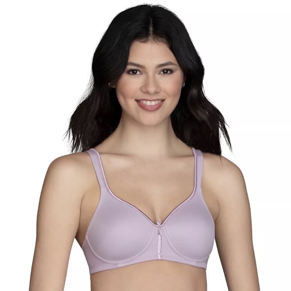 Vanity Fair Body Caress Wire Free Wireless Convertible Bra 42B Lavender Purple‎